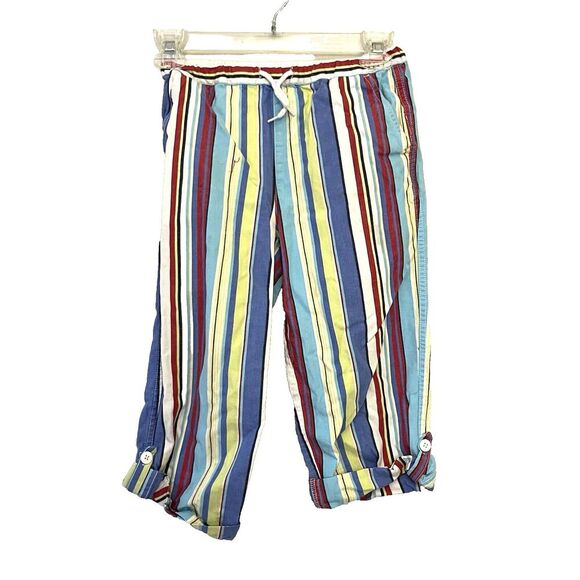 Hanna Andersson Striped Colorful Pants US 6-7 Youth 120 Rainbow Beach Unisex - Picture 1 of 8